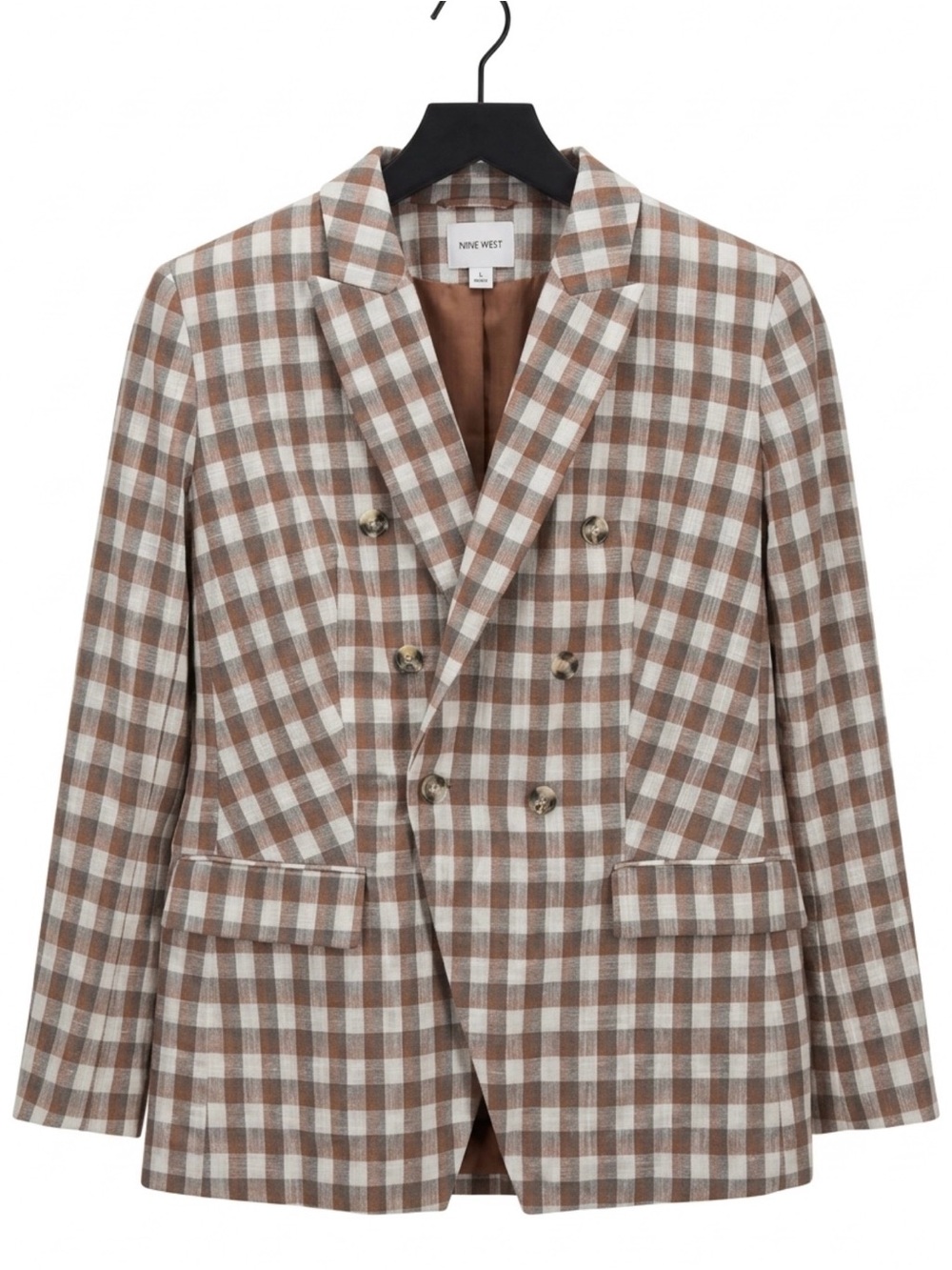 Nine West Brown and White Coat